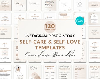 Modelli Canva per Self Care Instagram, Coach per la cura di sé, Contenuti per la cura di sé, Modelli per l&#39;amore per se stessi, Coach per l&#39;amore per se stessi, modelli Instagram per coach