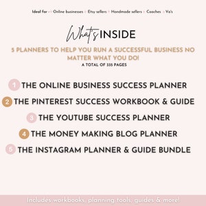 Small Business Planner, Productivity, online business planner, business bundle planner, blog planner, social media planner, etsy shop plan image 2