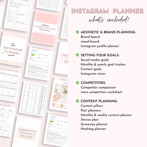 Instagram Planner, Social Media Planner, Instagram Layout, planner template, canva, Instagram Post, Online Business, business planners, image 2