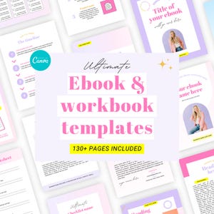 Plantilla de ebook de Canva, plantilla de ebook, plantilla de libro de trabajo, ebook para crear cursos, plantilla de ebook de Canva, plantilla de libro de trabajo, hojas de trabajo de coaching