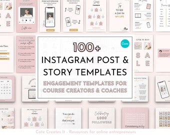 Instagram templates Canva, Social media Canva templates, Instagram engagement templates, Entrepreneurs Instagram posts, Lady boss templates
