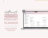 Notion Podcast Planner Template, Canva Bonus (Digital Download)