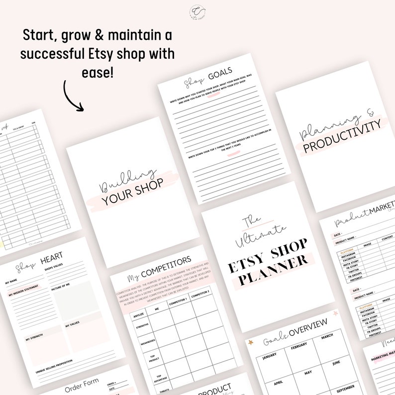 Etsy Shop Planner Etsy Seller Planner Business Planner Etsy