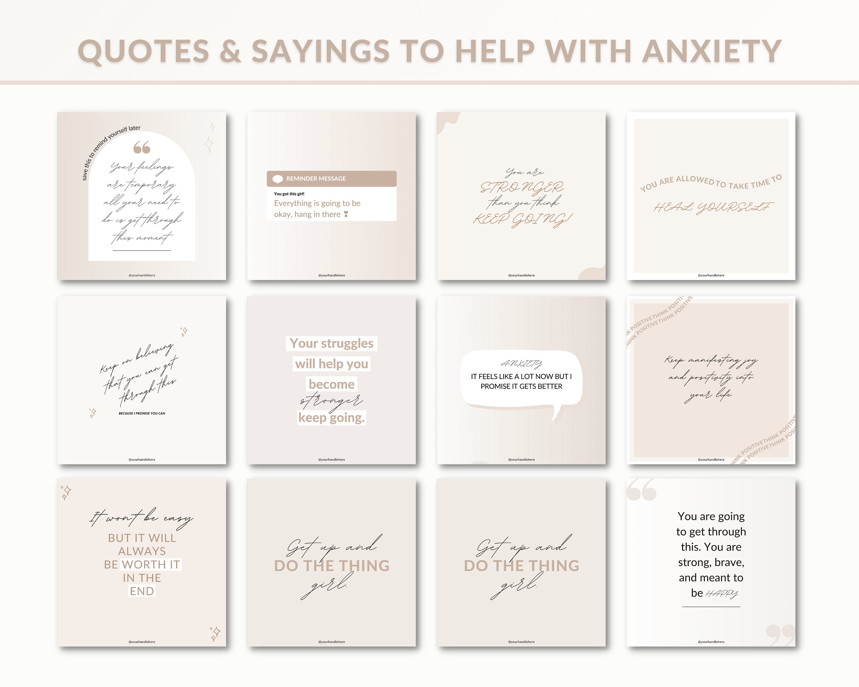Mentality Posts Mental Health Anxiety Post Templates, Anxiety Templates, Mental Health ...