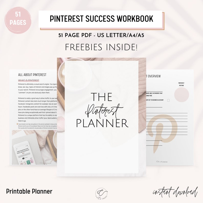Small Business Planner, Productivity, online business planner, business bundle planner, blog planner, social media planner, etsy shop plan image 4