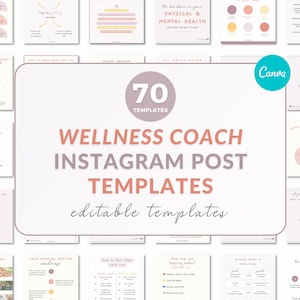 Wellness coach templates, Wellness Instagram post templates, Instagram Canva templates coaches, Health coach template, Wellness quotes,