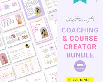 Pacchetto creatore di corsi, modelli di corsi, pacchetto di coaching, modelli di coach, modelli di webinar, modello di ebook, modelli di coaching, webinar