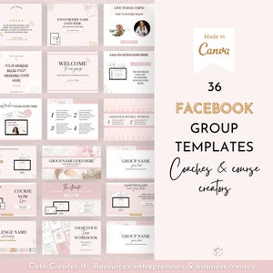 Facebook group templates, Facebook Canva templates, Facebook post templates, Engaging Facebook templates, social media template pack, Social