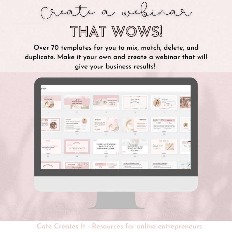 inar Slide Deck Template Canva Course Creator Slide Deck Etsy