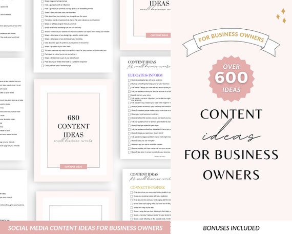 Social media content ideas, Instagram content ideas, social media post ideas, ecommerce content ideas, content calendar, content prompts