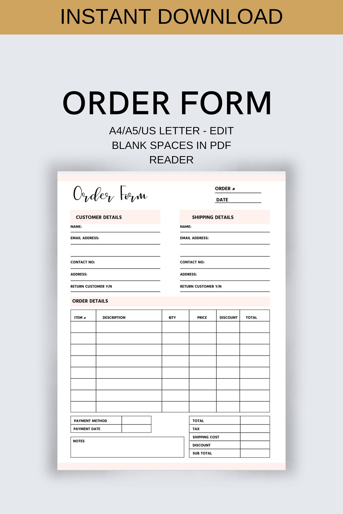 order-form-small-business-form-business-order-form-etsy