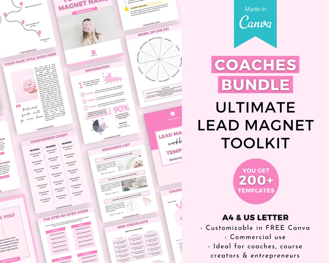 Coaching Lead Magnet Toolkit Canva, Coaching Worksheets, Lead Magnet ...