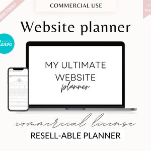 Website-Planer, Canva Website-Planer, Website-Planer für kleine Unternehmen, Website-Arbeitsmappe, Canva Planner, Website-Planung, kommerzielle Nutzung