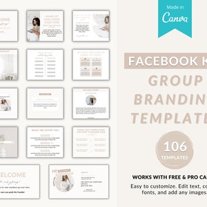 Facebook group templates, Facebook Canva templates, Facebook post templates, Engaging Facebook templates, social media template pack, brand