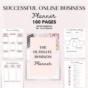 Small Business Planner, Productivity, online business planner, business bundle planner, blog planner, social media planner, etsy shop plan image 3