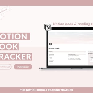 Notion book tracker, Notion reading tracker, Notion planner, Notion template, Notion reading journal, Notion template aesthetic, Notion