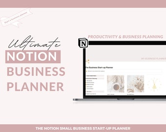 Notion business planner, Notion template business planner, notion productivity, notion templates, project management, notion planner, notion