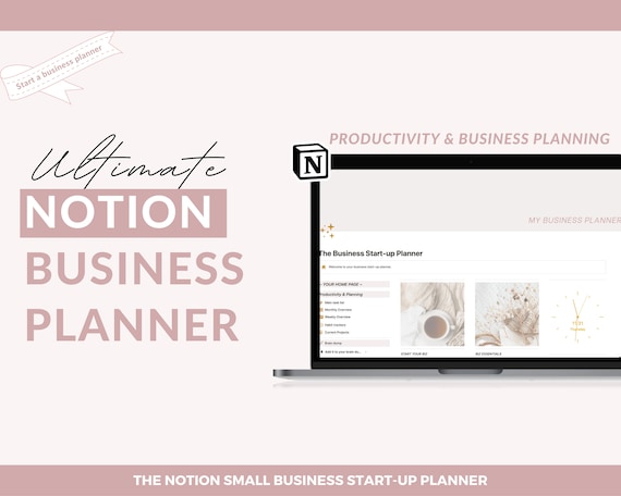 Notion business planner, Notion template business planner, notion productivity, notion templates, project management, notion planner, notion
