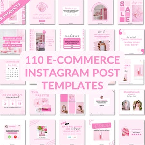 E-commerce Instagram templates, Product seller templates, Instagram posts, Product post templates, ecommerce social media, online shop