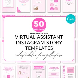 Virtual assistant Instagram story, Instagram templates virtual assistant, social media templates, Instagram story template, VA templates