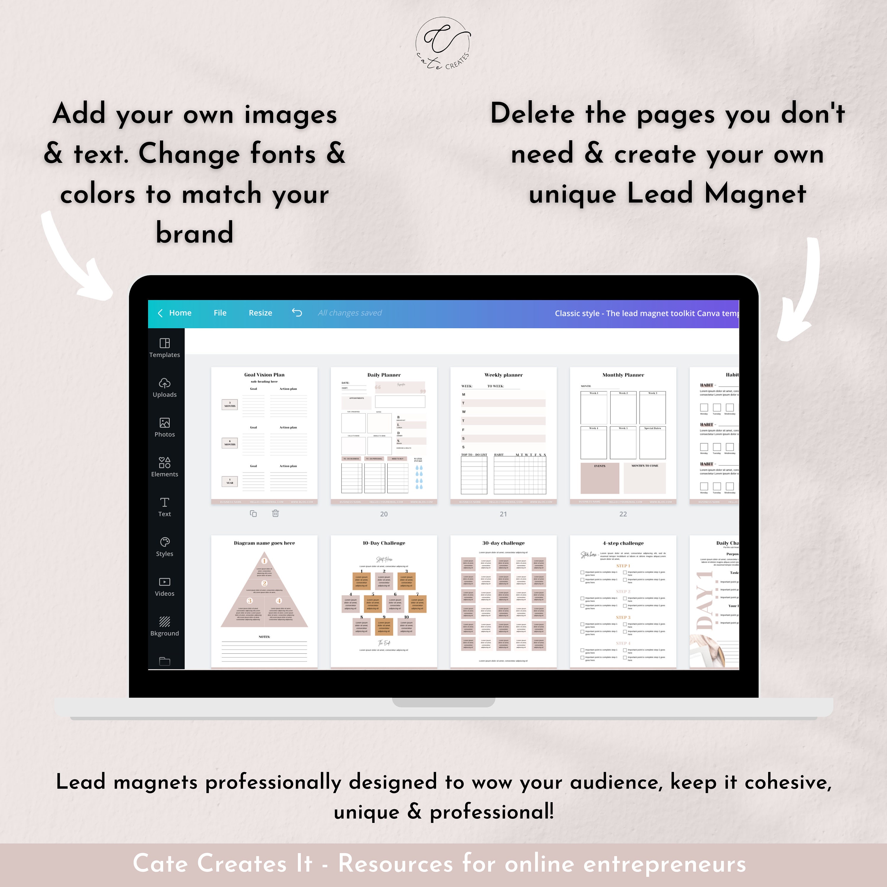 Lead Magnet Canva Template, Opt-in Templates, Worksheet Template, Ebook ...