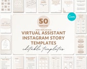 Virtual assistant Instagram story, Instagram templates virtual assistant, social media templates, Instagram story templates, VA template