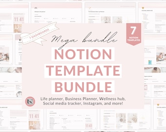 Notion Template Bundle, Life & Business Planner (Digital Download)