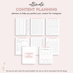Instagram Planner, Social Media Planner, Instagram Layout, planner template, canva, Instagram Post, Online Business, business planners, image 7