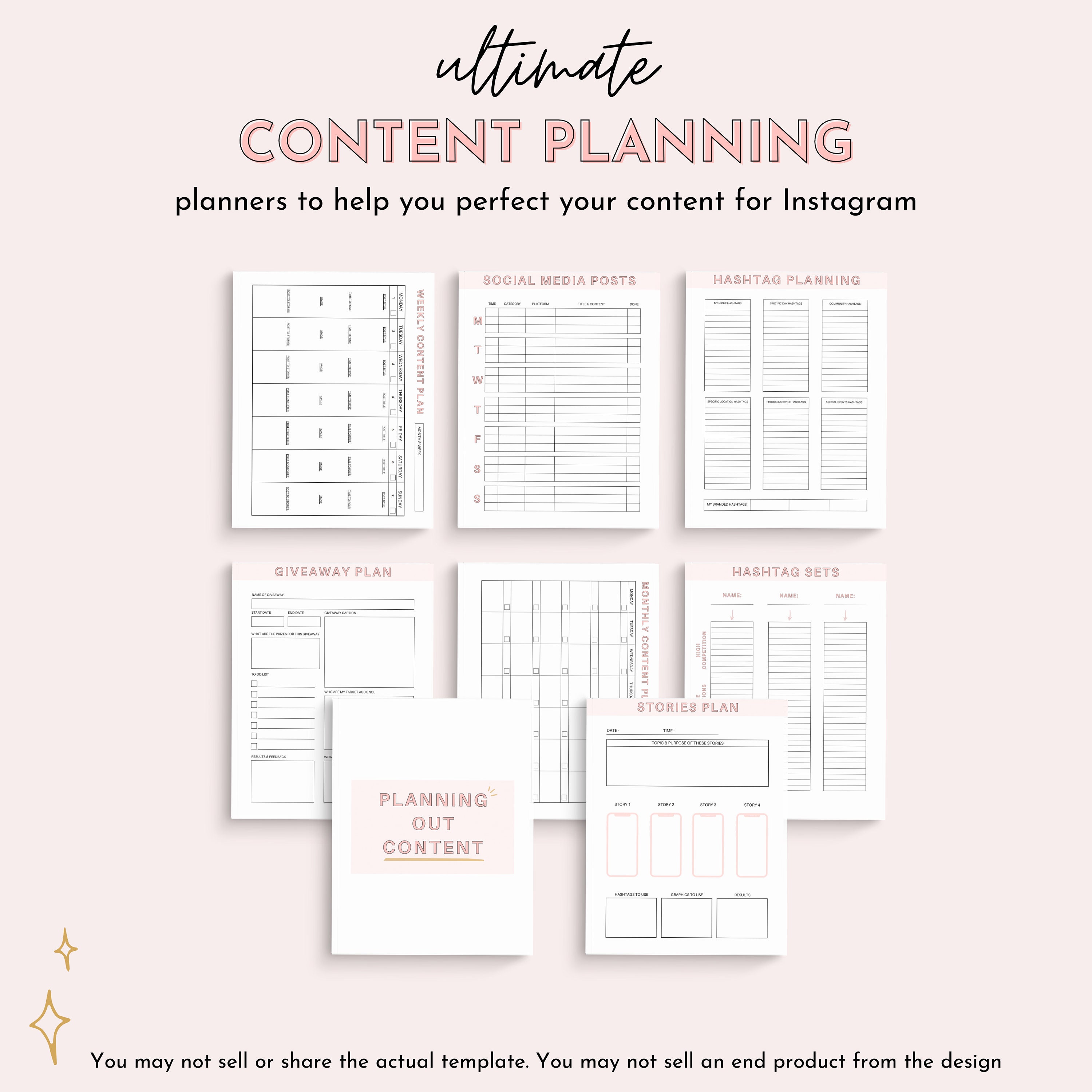 Instagram Planner Social Media Planner Instagram Layout | Etsy