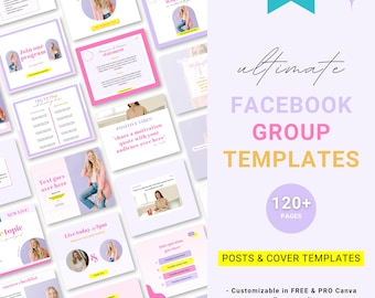 Plantillas de Facebook, plantillas de grupos de Facebook, publicaciones de Facebook, plantillas de interacción de Facebook, plantilla de Canva para Facebook, plantillas de redes sociales de Canva