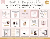 Podcast Instagram templates, Podcast templates, Podcast story templates, Podcast promo templates, Podcast social media, podcast templates