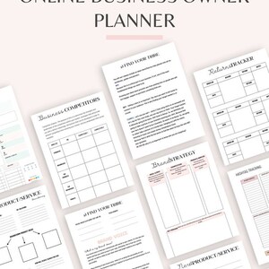 Small Business Planner, Productivity, online business planner, business bundle planner, blog planner, social media planner, etsy shop plan image 8