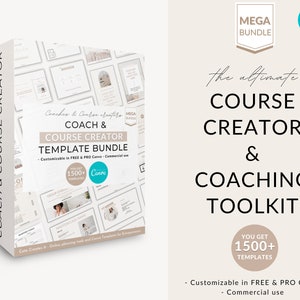 Course Creator toolkit, Coaching template bundle, Canva course creator, Course creator bundle, Coaching bundle, Coaching business, course
