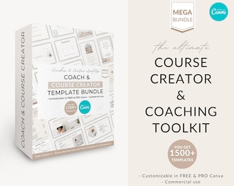 Course Creator toolkit, Coaching template bundle, Canva course creator, Course creator bundle, Coaching bundle, Coaching business, course