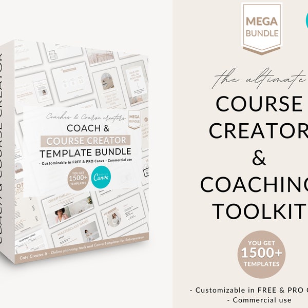Course Creator toolkit, Coaching-sjabloonbundel, Canva-cursusmaker, Cursusmakerbundel, Coachingbundel, Coachingbedrijf, cursus