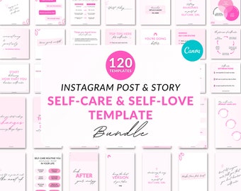Self-care Instagram template bundle, Self-care coaching templates, Self-love templates, Instagram posts coaches, Coaching templates,