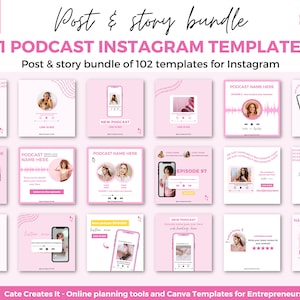 Podcast Instagram templates, podcast templates, Podcast story templates, Podcast promo templates, Podcast social media, podcast templates