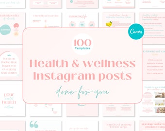 Wellness coach templates, Wellness Instagram post templates, Instagram Canva templates coaches, Health coach templates, Mental health posts