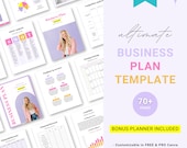 Business plan template Canva, Business plan template, Business plan, Business planner template, Start-up business plan, Business templates