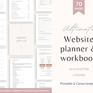 Planejador de site para impressão, planejador de site para impressão, planejador de site, modelo de planejador de site, pasta de trabalho de site para impressão, plano de site