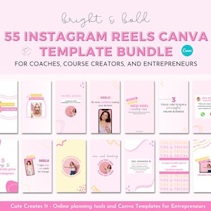 Instagram reels templates, Canva Instagram templates,Social media Canva templates, Instagram engagement boosting, Entrepreneurs Instagram