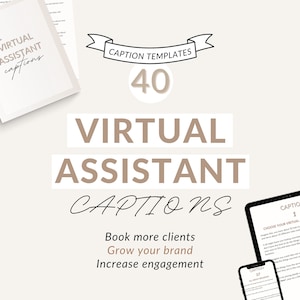 Virtual assistant captions, 40 captions, VA content ideas, Virtual assistant content, virtual assistant Instagram, Content ideas, VA posts