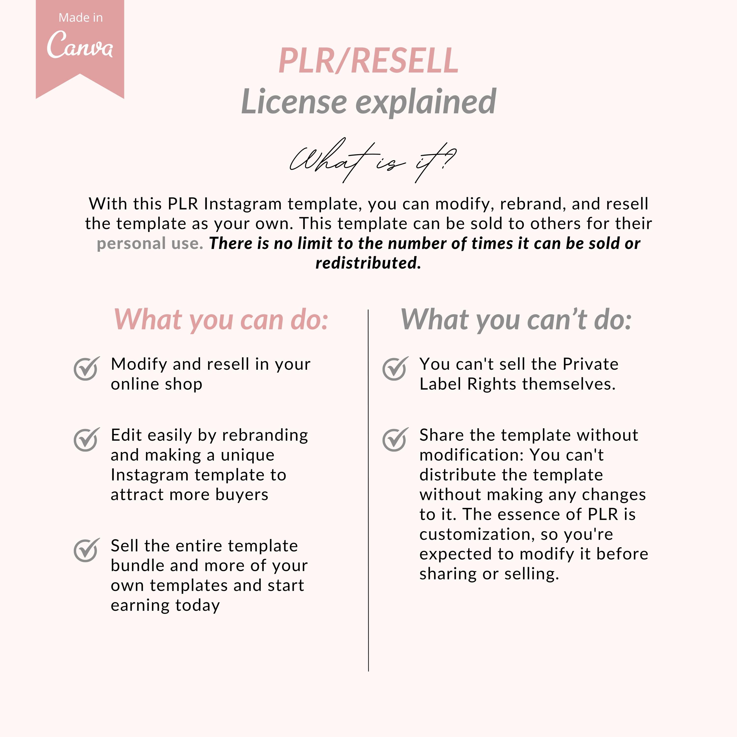 PLR Instagram Templates, Resell Rights Instagram Templates, Instagram ...
