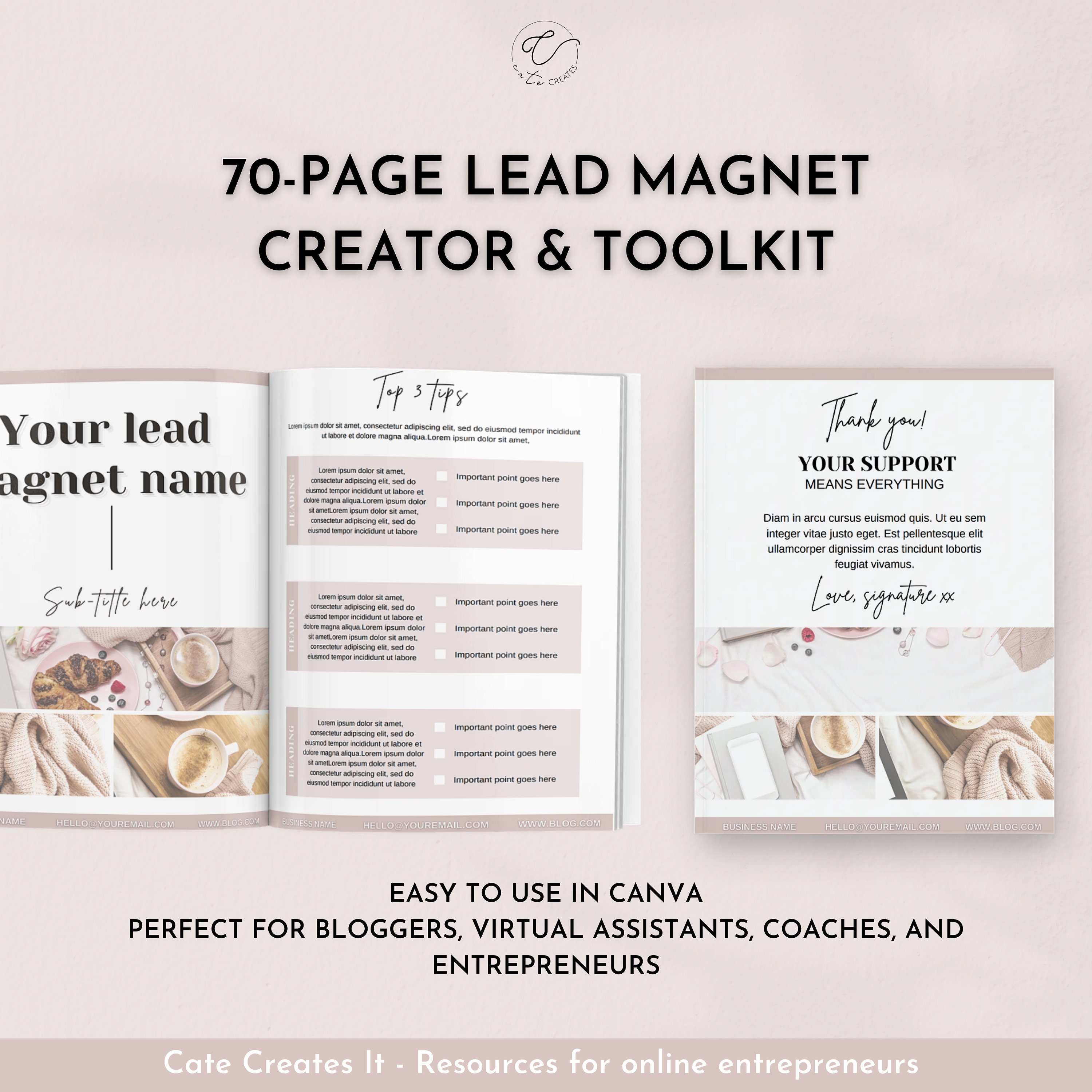 Lead Magnet Canva Template, Opt-in Templates, Worksheet Template, Ebook ...