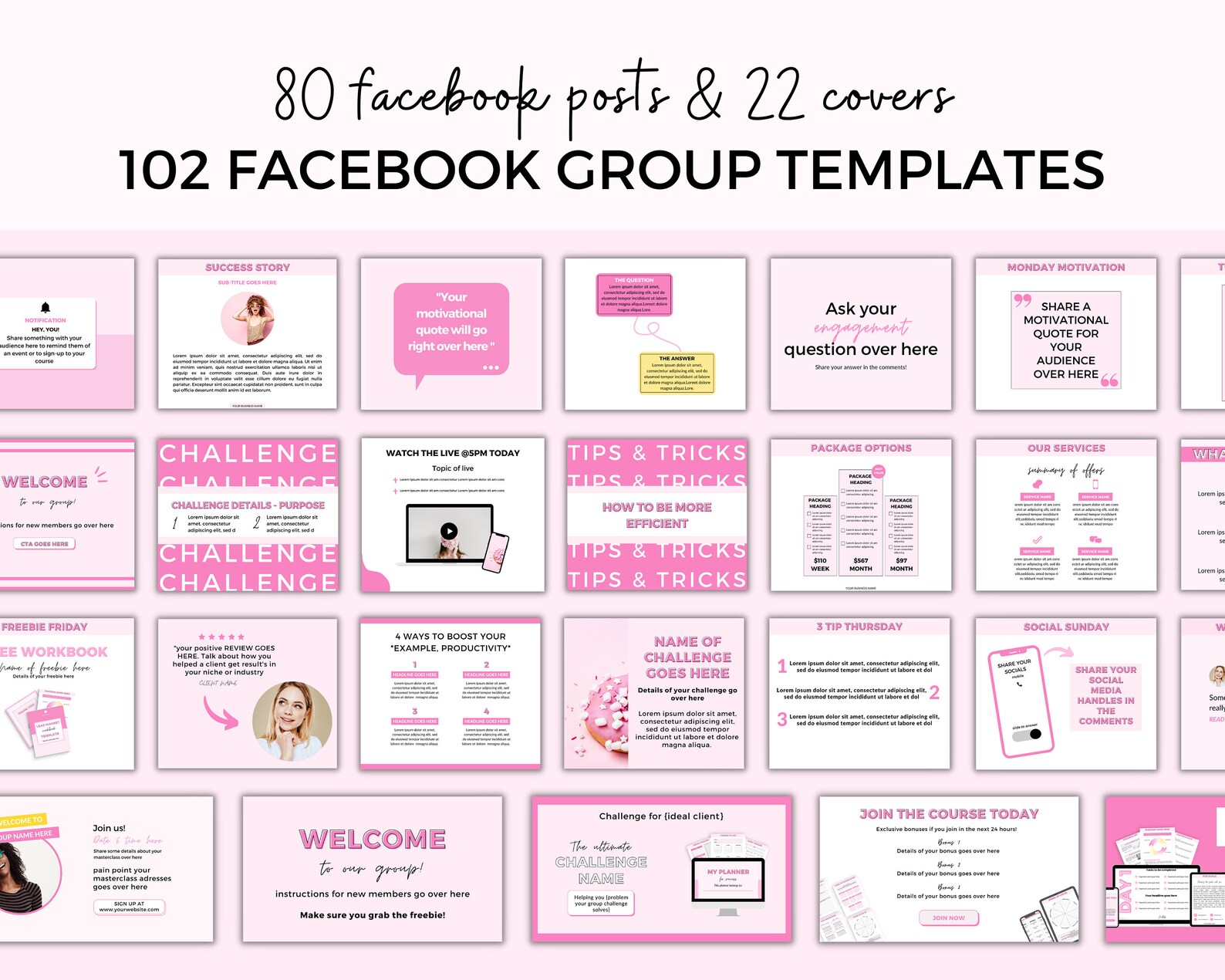 Social Media Bundle Canva, Instagram Post Template Canva, Instagram ...
