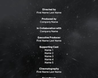 Movie End Credits Powerpoint Template | Cinematic Film Style (digital ...
