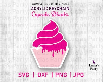 Cupcake Svg, Zindee geschnitten Datei, Schlüsselanhänger Svg Schlüsselanhänger, Zindee Acryl Schlüsselanhänger, Zindee Svg Zindee Schlüsselanhänger Svg, Zindee Datei, Zindee Rohlinge