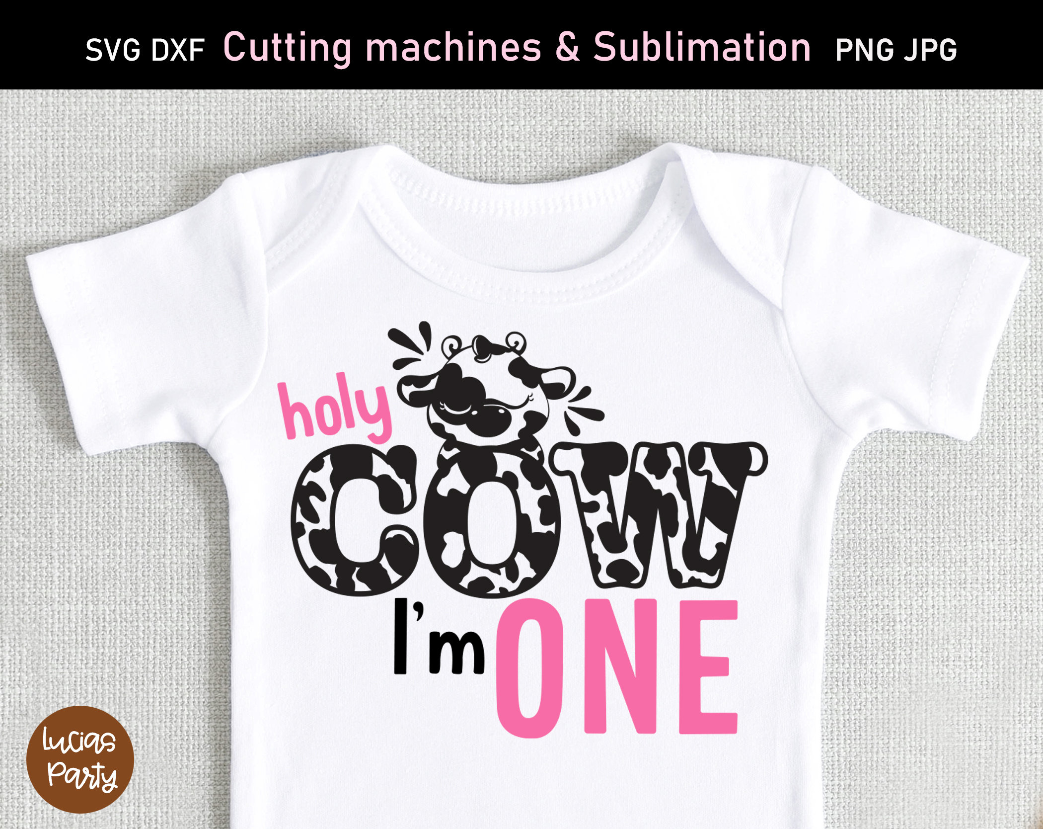 Kleding Meisjeskleding Tops & T-shirts T-shirts T-shirts met print Animal Birthday Holy Cow I’m One Birthday Shirt Shorts & Bow Red Bandana Cow Print| Zoo Birthday Barnyard Farm animal Birthday Shirt 