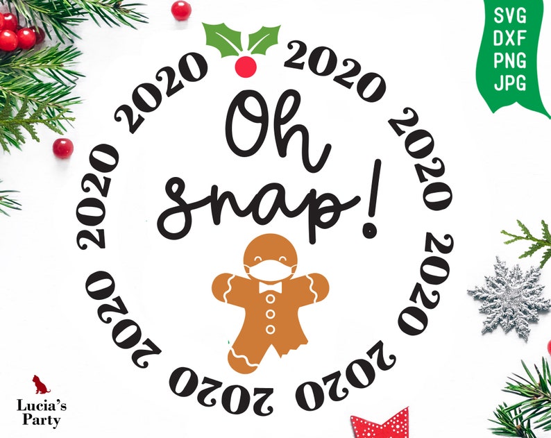 Download Oh snap gingerbread man svg Christmas round svg 2020 | Etsy
