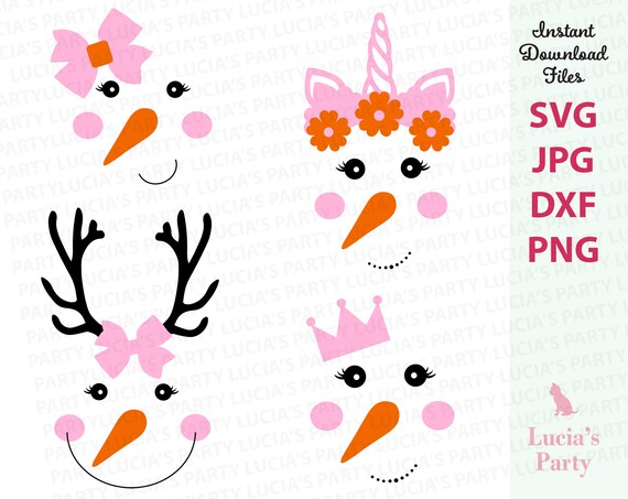 Snowman Face Svg File Snowman Face Cut File Snowman Svg Etsy